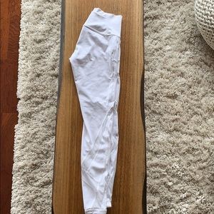 White, mesh detailed, lululemon leggings!